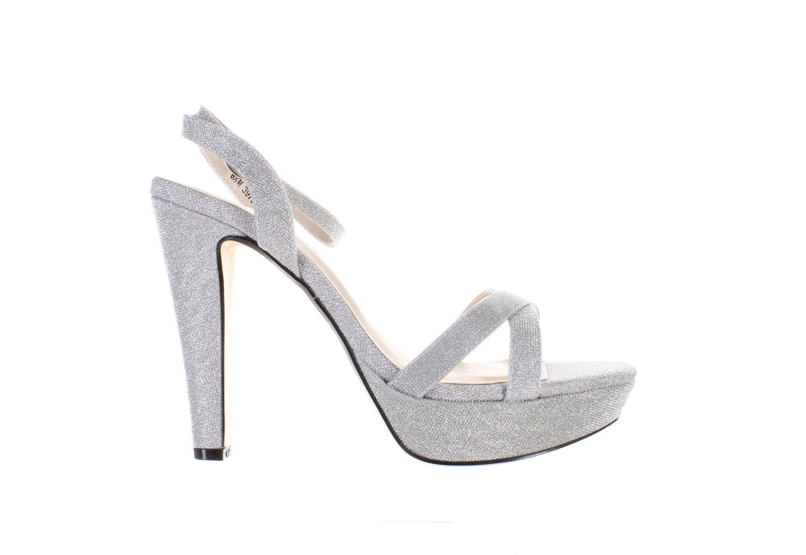 Benjamin Walk Elena Silver Ankle Strap Heels Size 9.5 Women's Shoes