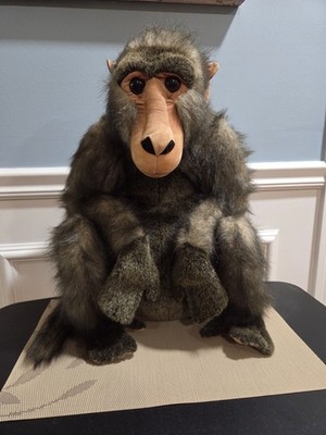 E &J Classic Prima Classique Plush Baboon Stuffed Monkey Ape Life-Like Face 18''