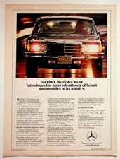 1980 Mercedes-Benz Vintage Magazine Print Ad 300 SD 300 TD Diesel 450 SL 1979