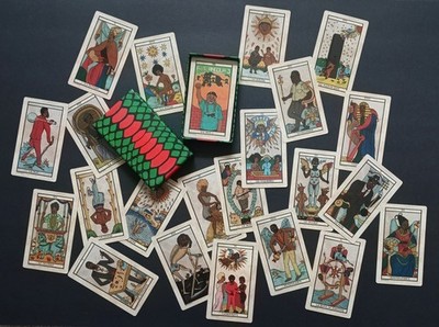 King Khan Black Power Tarot Deck Major Arcana + the Unknown NEW NOS Mystical OOP