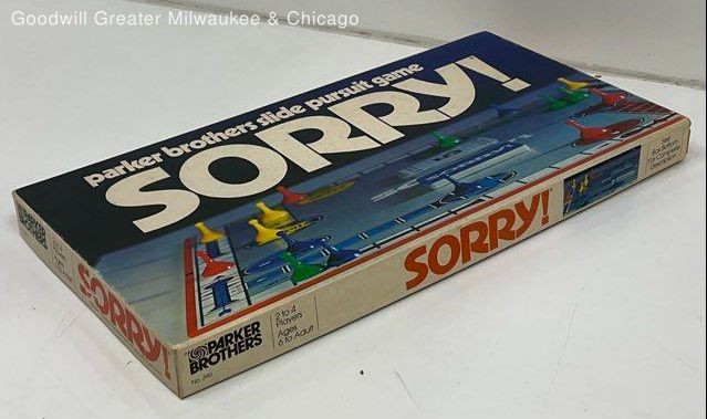 IOB Vintage 1972 Parker Brothers Sorry Board Game