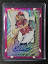 2021 Leaf Perfect Game Xavier Cardenas III Pink Metal Wave Autograph #4/6!!!