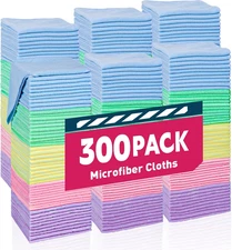 Microfiber Towels Bulk-300 Pack, Cleaning Cloths, Microfiber Towels for Cars, Cl