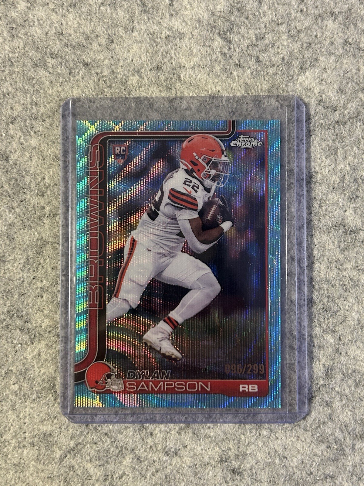 2025 Topps Chrome - Dylan Sampson #308 Aqua Wave Refractor /299 (RC)