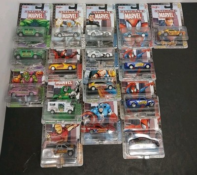 Maisto Ultimate Marvel Collection Lot of 16 Character Cars NEW Wheel Variations 