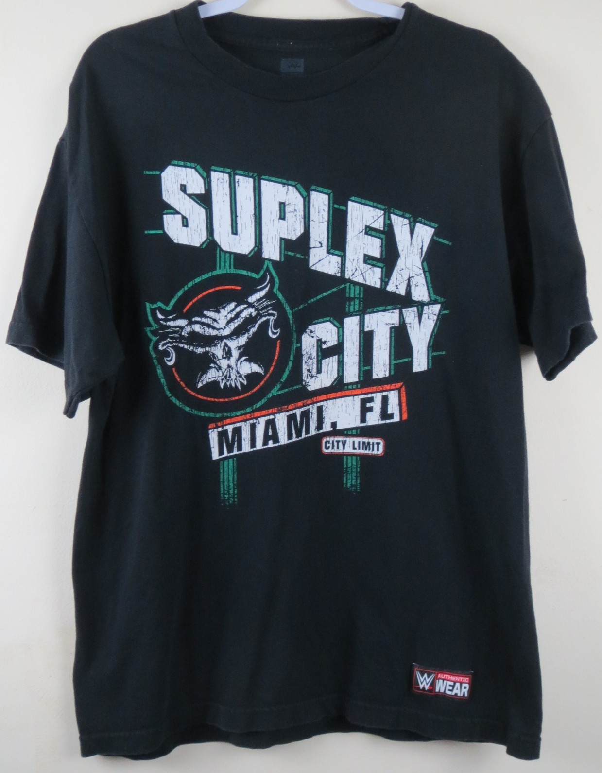 WWE Authentic Brock Lesnar Suplex City Miami FL City Limit T-Shirt Mens Large