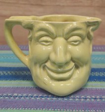 VINTAGE TOBY JUG, Yellow Glaze 4" high, 3" across