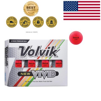 Synthetic Golf Balls, 3PC Ionomer, 75 Compression - Vivid Pink for All Players
