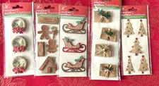 #630 - 5 PKGS CHRISTMAS 3D STICKERS by LITTLE BIRDIE - WELL MADE - LAST LOT