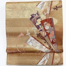 6999 Japanese Vintage Fukuro Obi Belt Kimono Fabric Silk Traditional