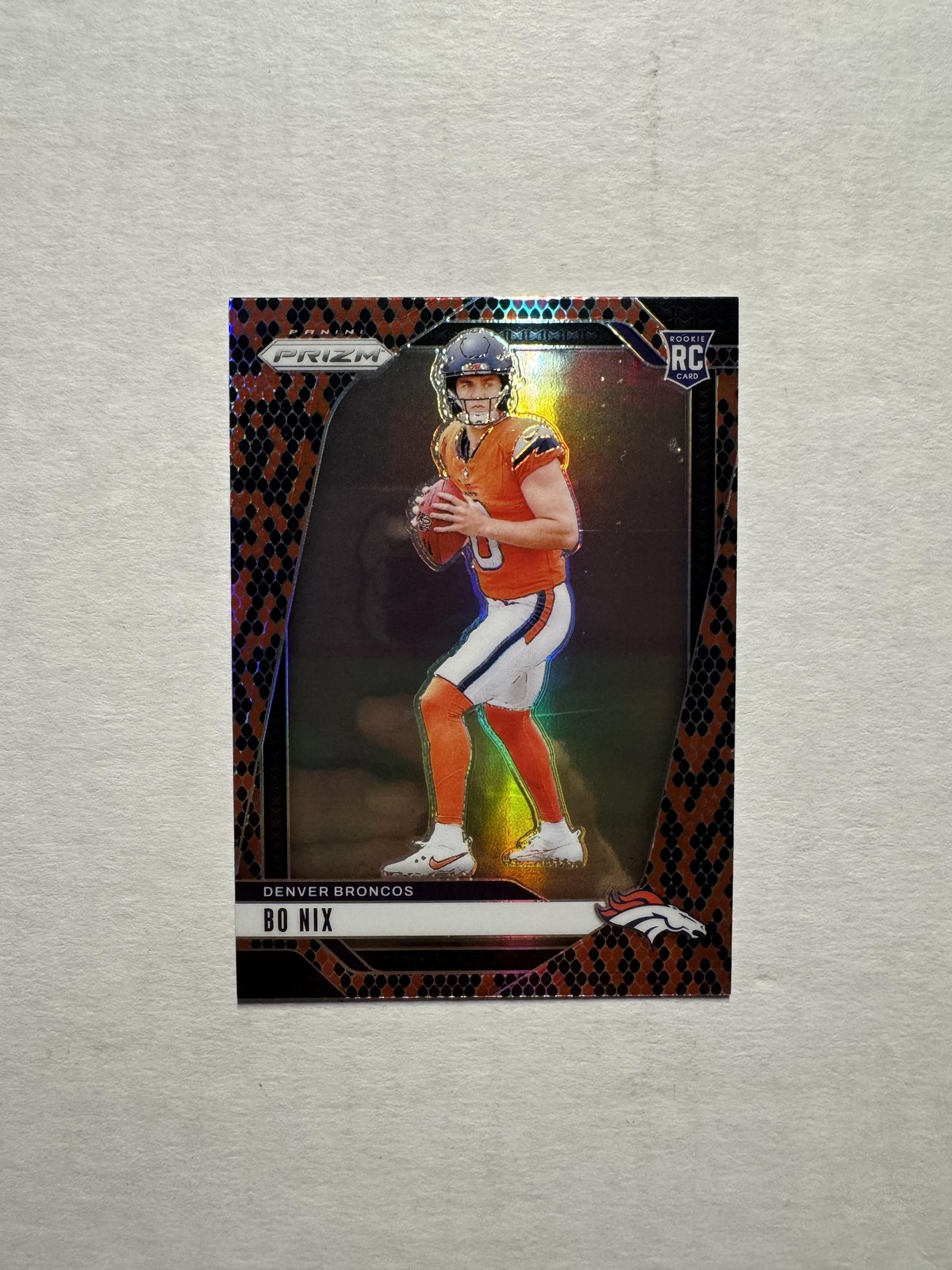 2024 Panini Prizm #309 Bo Nix Snakeskin Snake Skin Prizms Rookie Card RC