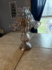 Fenton dusty cabbage rose fairy lamp