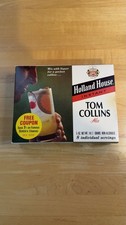Vintage 1960s Holland House Tom Collins Mix NOS Sealed Box MCM Bar Decor