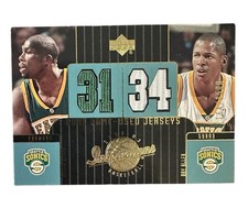 2002 Inspirations Dual GU Jerseys Ray Allen Reggie Evans Rookie RC HOF /1500