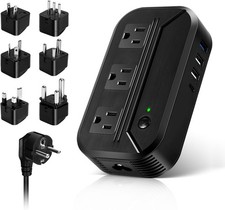 Voltage Converter 2300W Power Step Down 220V to 110V Universal Travel Black