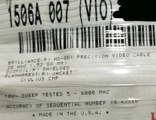 Belden 1506A RG59/U 20awg 6GHz Video Brilliance Coaxial HD-SDI Cable CMP Violet