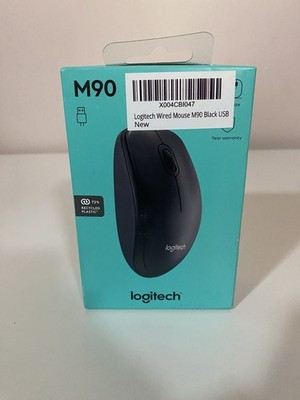 Logitech M90 Wired Optical Mouse Black USB Scroll Wheel 3-Button Ambidextrous