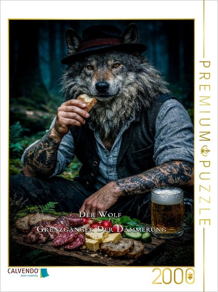 Calvendo Puzzle The Wolf—A Traveler Between Day And Night | 2000 Pieces, Finishe-image
