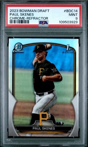 Bowman 2023 Draft Chrome-Refractor Rookie Paul Skenes #BDC-14 PSA 9 Pirates MLB