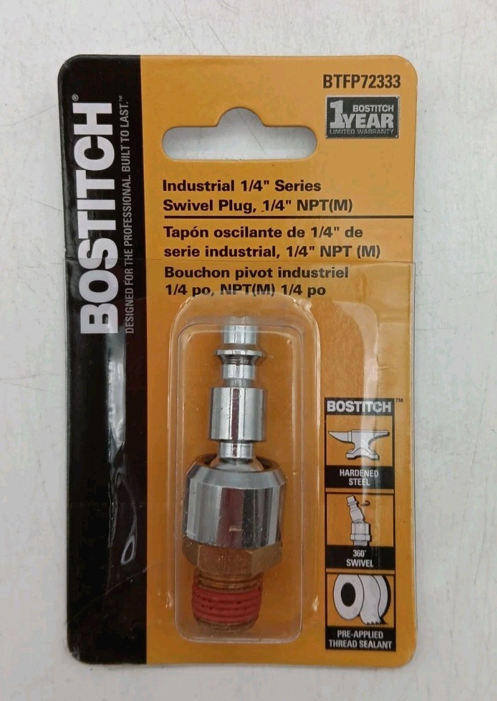 Bostitch 1/4” Series NPT(M) Swivel Plug (BTFP72333)