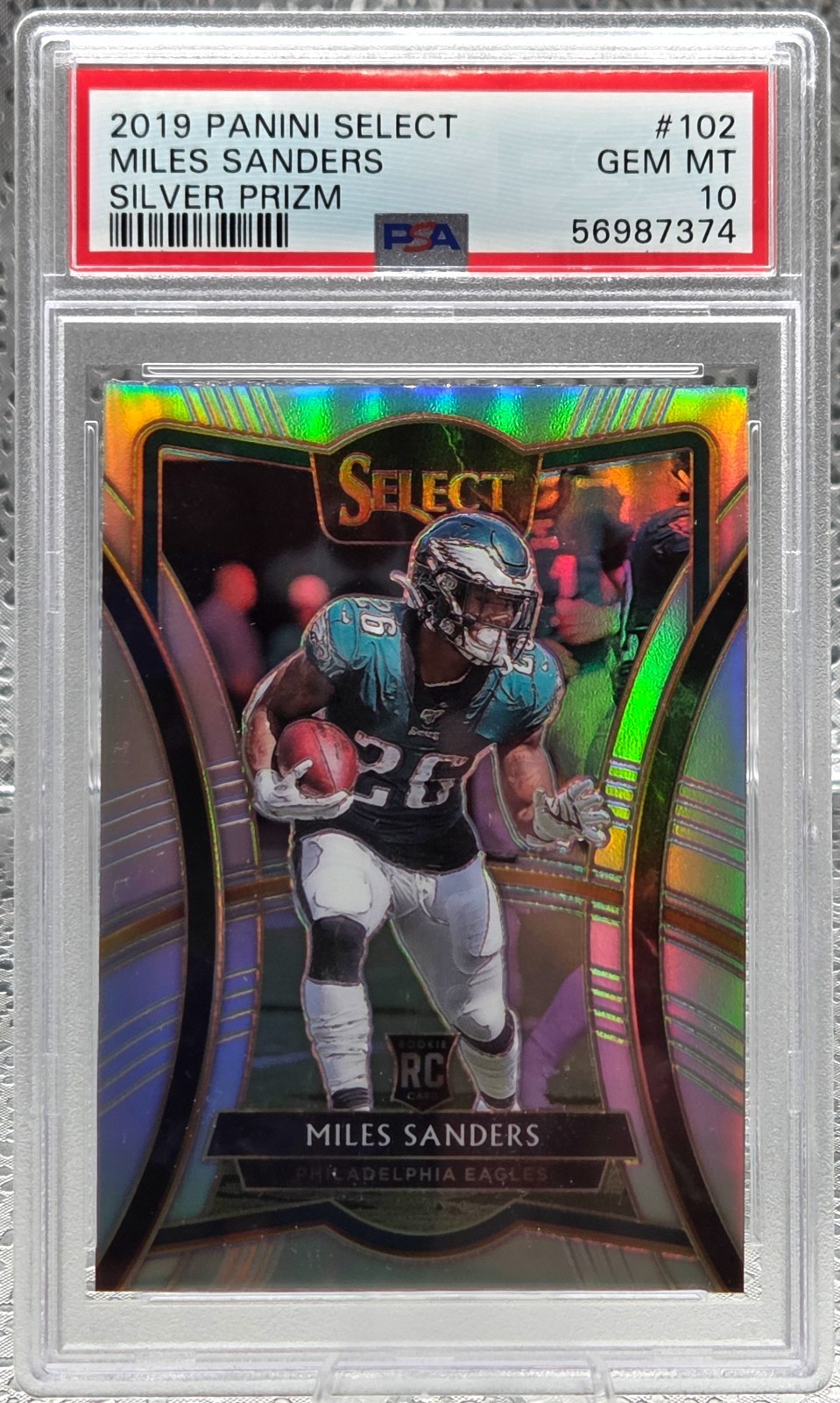Miles Sanders Panini Select #102 Silver