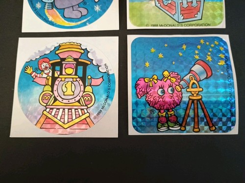 Vintage Sticker Lot McDonalds Prism Sticker Mod VTG 1988 Grimace Ronald - Picture 2 of 4