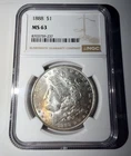 1888 MORGAN SILVER DOLLAR - NGC MS63 - Beautiful Orange Rim Toning 🔥