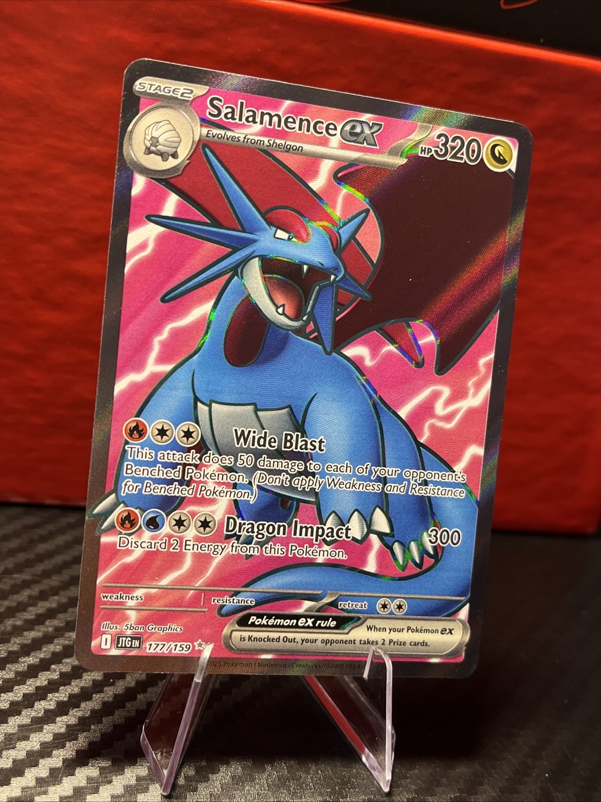 Pokemon TCG Salamence ex Ultra Rare SV09: Journey Together 177/159 NM Card