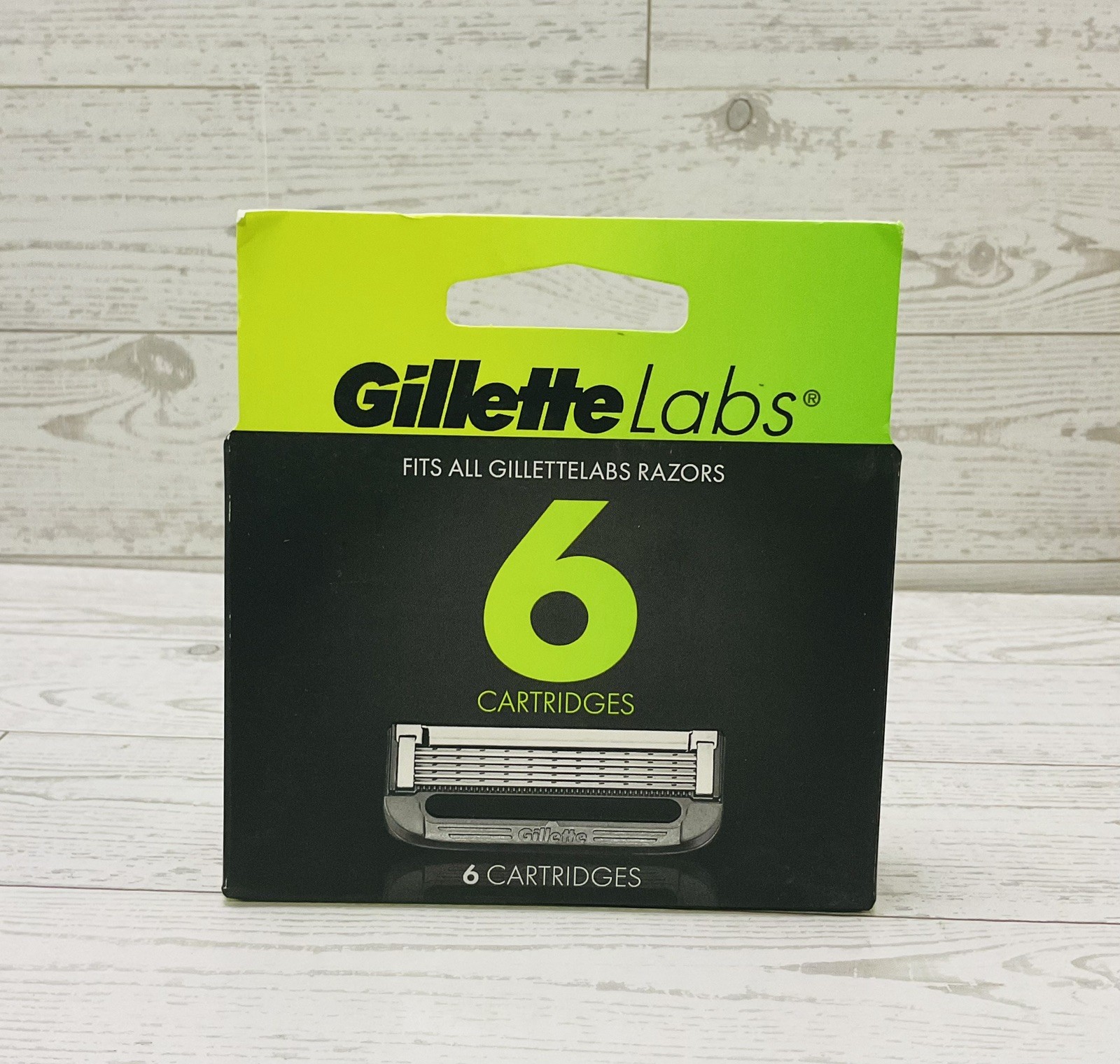 GilletteLabs Razor Blade Refills 6 Cartridges for Exfoliating Bar & Heated Razor