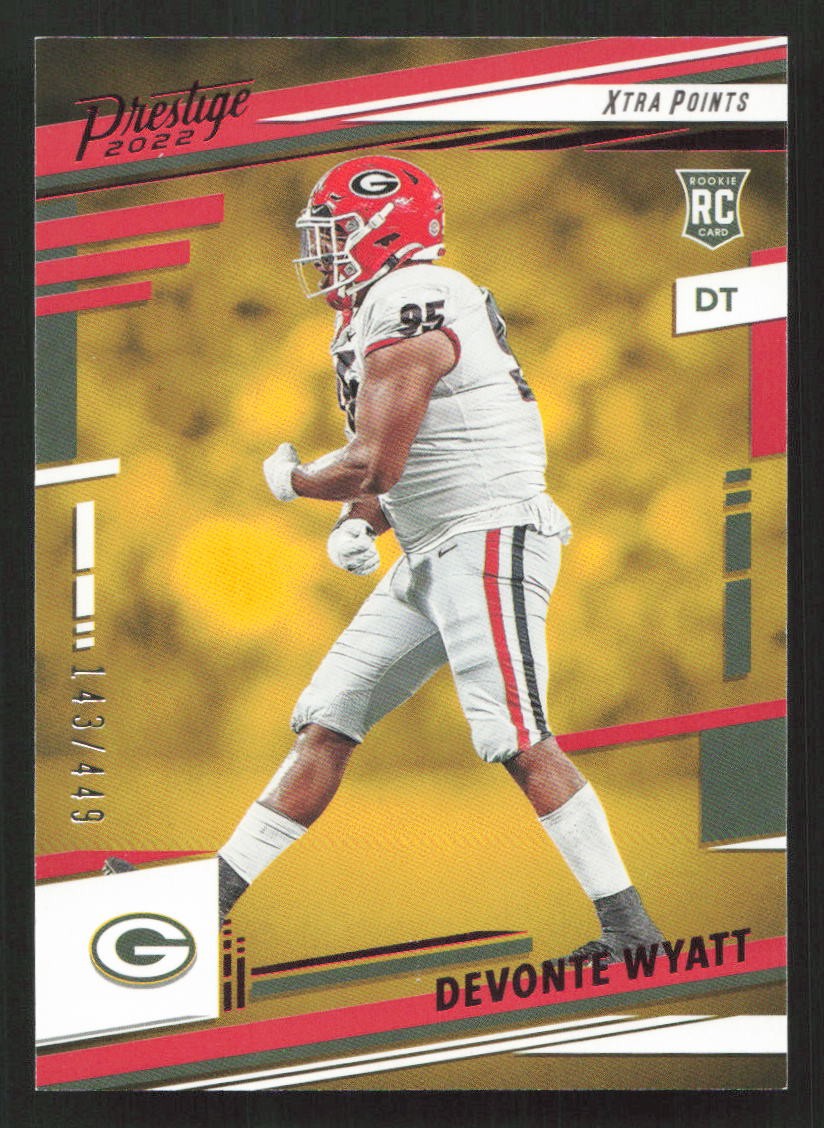 2022 Panini Prestige Devonte Wyatt Xtra Points Red #/449 RC Rookie #355 Card