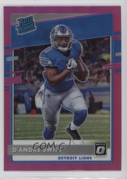 2020 Panini Donruss Optic Rated Rookies Pink Prizm D'Andre Swift Rookie RC 1fb7