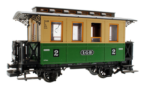 LGB SPUR G 31110 GRÜN/CREME 2. KLASSE "NICHTRAUCHER" PERSONENWAGEN | Zustand: Used