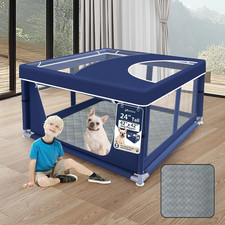 42X42 Inches Puppy Playpen with Cover Dog Pads, Dog Playpen for Puppies or Small