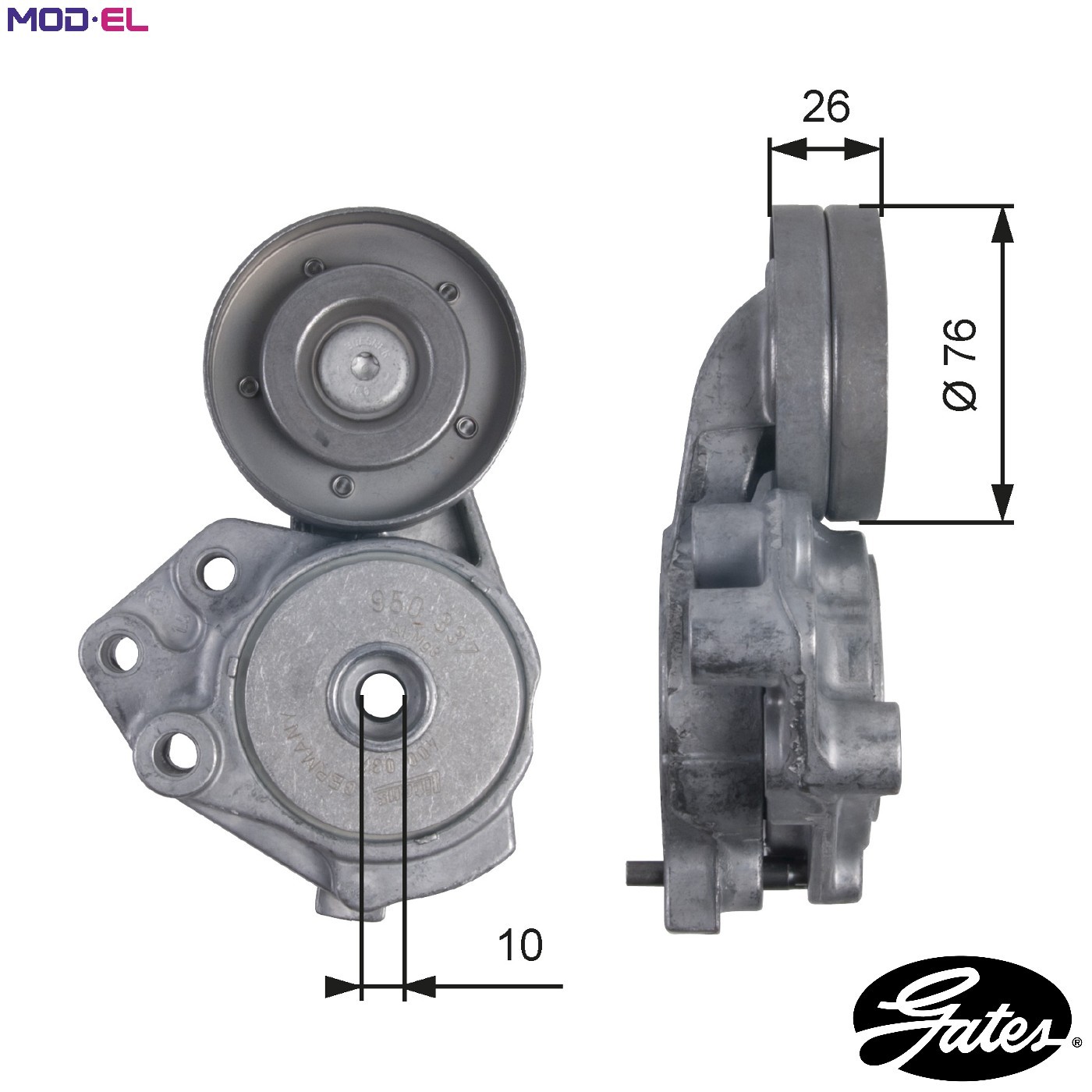 Upper GATES-OE T39173 Belt Tensioner, V-ribbed belt for AUDI,SEAT,SKODA,VW - Image 19