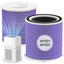 HEPA Filter Replacement for Dayette AP301 AP302 Air Purifier - Odor  Particles