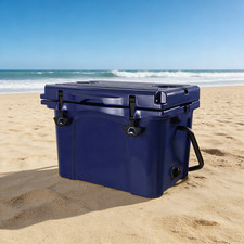 25QT Insulated Hard Cooler Portable Ice Chest Bottle Opener Cup Holder Camping