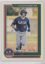 2022 Panini USA Baseball Stars & Stripes Team Logo Gold 6/25 Brock Jones 00em
