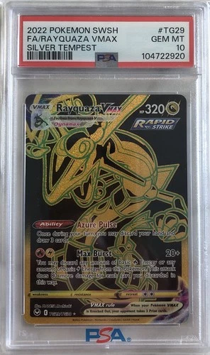 Rayquaza VMAX TG20/TG30 Pokemon Silver Tempest Trainer Gallery Holo PSA 10