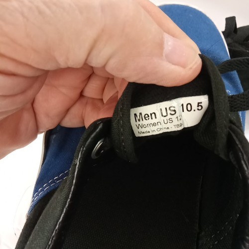 Vans Boat Shoes Mens Size 10.5 Woman's 12 Canvas Blue & Black Low Top - Picture 5 of 8