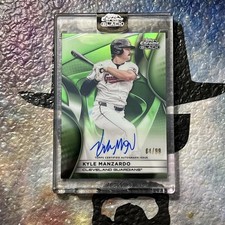 🔥🔥2025 Topps Chrome Black Autographs Kyle Manzardo #CBA-KM /99🔥GREEN REF🔥