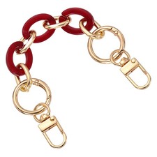 Acrylic Purse Strap 8" Bag Chain for Handbags Replacement Bag Red