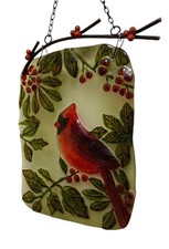 Vibrant Cardinal Suncatcher Metal Branch Hanger 9    7  Red Bird Symbol Hope Lov