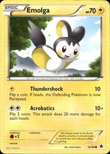 Emolga 32/98 Common Emerging Powers Pokemon Lightly Played