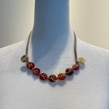 Artisan Wire Wrapped Red Bead Abfa
