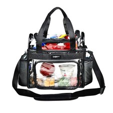 Large Clear Lunch Tote Heavy Duty Stadium Bag Approved Durable Crossbody Make...