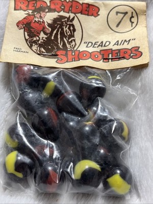 Vintage Unopened Package of Red Ryder ''Dead Aim'' Shooter Marbles  Marbles