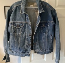 Vintage Gap Denim Jacket Zipper Men's Size XL Blue Jean Trucker 90s 100 Cotton