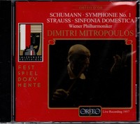 Schumann: Sinfonie Nr. 1, Strauss: Domestica Sinfonia / Mitropoulos - CD