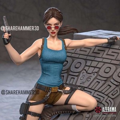 Tomb Rider Lara Croft 1/9 25cm Resin Model Figure Game unbemalt
