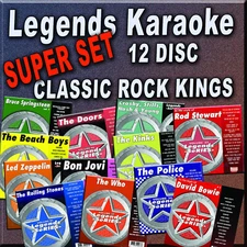 Legends Karaoke SUPER Kings Of Classic Rock-12 DISC SET The Doors + More